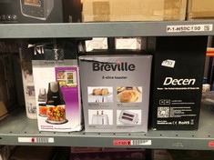 QUANTITY OF KITCHEN & APPLIANCES ITEMS TO INCLUDE BREVILLE EDGE DEEP CHASSIS 2-SLICE TOASTER | TOASTS ALL THE WAY TO THE TOP | BRUSHED STAINLESS STEEL [VTT981]: LOCATION - J