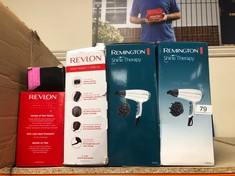 QUANTITY OF HEALTH & BEAUTY ITEMS TO INCLUDE REMINGTON SHINE THERAPY HAIR DRYER (IONIC, 90% MORE IONS FOR FRIZZ FREE SHINE, POWERFUL, FAST PROFESSIONAL DRYING, DIFFUSER, CONCENTRATOR, 3 HEAT / 2 SPEE