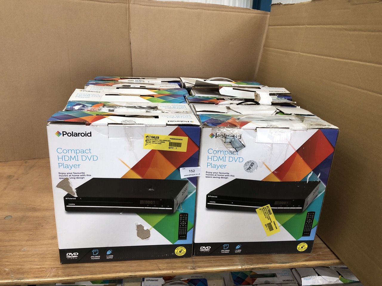 12 X POLAROID COMPACT HDMI DVD PLAYER: LOCATION - REAR LEFT TABLES(COLLECTION OR OPTIONAL DELIVERY AVAILABLE)