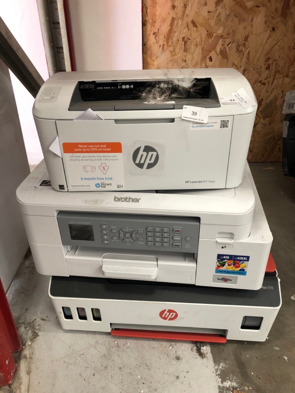 QUANTITY OF PRINTERS TO INCLUDE HP LASERJET M11 OWE :::: LOCATION - LEFT RACK(COLLECTION OR OPTIONAL DELIVERY AVAILABLE)