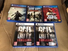 QUANTITY OF ASSORTED PLAYSTATION GAMES TO INCLUDE CALL OF DUTY VANGUARD PS5 ID MAY BE REQUIRED - COLLECTION ONLY - LOCATION RIGHT RACK