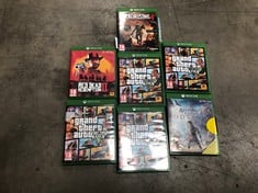 QUANTITY OF ASSORTED XBOX GAMES TO INCLUDE GRAND THEFT AUTO 5 ID MAY BE REQUIRED - COLLECTION ONLY - LOCATION RIGHT RACK