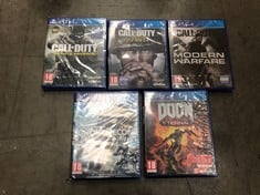 QUANTITY OF ASSORTED PS4 GAMES TO INCLUDE CALL OF DUTY MODERN WARFARE ID MAY BE REQUIRED - COLLECTION ONLY - LOCATION RIGHT RACK