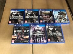 QUANTITY OF ASSORTED GAMES TO INCLUDE RESIDENT EVIL 3 SEALED PS4 ID MAY BE REQUIRED - COLLECTION ONLY - LOCATION RIGHT RACK