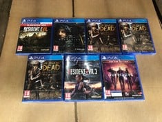 QUANTITY OF ASSORTED PS4 GAMES TO INCLUDE RESUDENT EVIL 3 SEALED ID MAY BE REQUIRED - COLLECTION ONLY - LOCATION RIGHT RACK