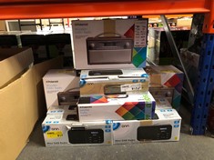 QUANTITY OF TV & AUDIO ITEMS TO INCLUDE POLAROID WOODEN DAB+ RADIO : LOCATION - B