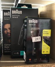 QUANTITY OF HEALTH & BEAUTY ITEMS TO INCLUDE BRAUN BEARD TRIMMER SERIES 3 & HAIR CLIPPERS, 40 LENGTH SETTINGS, RECHARGEABLE 50-MIN CORDLESS RUNTIME, GIFTS FOR MEN, UK 2 PIN PLUG, BT3421, BLACK/VIBRAN