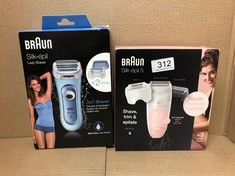 QUANTITY OF HEALTH & BEAUTY ITEMS TO INCLUDE BRAUN SILK-ÉPIL 5 EPILATOR, HAIR REMOVAL, 3 IN 1, INCLUDES SHAVER & TRIMMER HEAD, CORDLESS, GENTLE HAIR REMOVAL SETTING, WET & DRY, 100% WATERPROOF, UK 2