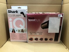 SHARK SPEEDSTYLE IONIC HAIR DRYER & STYLER WITH RAPID GLOSS FINISH WITH STORAGE BAG & HAIR CLIPS, 5 STYLERS, FOR ALL HAIR TYPES, ULTRA FAST DRYING, SMOOTHS FLYAWAYS, NO HEAT DAMAGE, BLACK/COPPER: LOC