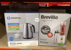 QUANTITY OF KITCHEN & APPLIANCES ITEMS TO INCLUDE BREVILLE BLEND ACTIVE PERSONAL BLENDER & SMOOTHIE MAKER | 350W | 2 PORTABLE BLEND ACTIVE BOTTLES (600ML) | LEAK PROOF LIDS | WHITE & GREEN [VBL246]: