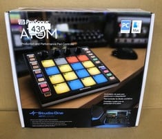 PRESONUS ATOM, MIDI CONTROLLER, MUSIC PRODUCTION AND PERFORMANCE PAD CONTROLLER WITH STUDIO ONE ARTIST, ABLETON LIVE LITE AND STUDIO MAGIC RECORDING SOFTWARE BUNDLE.: LOCATION - C