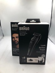 BRUN PROFESSIONAL BEARD TRIMMER SERIES 7 + BRAUN ALL-IN-ONE STYLE SERIES 7 SHAVER : LOCATION - TOP 50 RACK