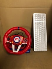 QUANTITY OF LOOSE ELECTRICAL GAMING & TECH ITEMS TO INCLUDE MARIO KART RACING WHEEL : LOCATION - C