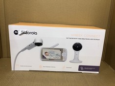 1 X MOTOROLA NURSERY VM65X CONNECT - HALO VIDEO BABY MONITOR WITH CRIB HOLDER - 5 INCH PARENT UNIT AND WIFI APP - FLEXIBLE MAGNETIC CAMERA MOUNT, WHITE.: LOCATION - D