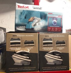 QUANTITY OF KITCHEN & APPLIANCES ITEMS TO INCLUDE TEFAL FV6550 FREEMOVE CORDLESS STEAM IRON, 2400 W, WHITE AND SILVER: LOCATION - A