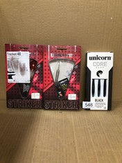 QUANTITY OF SPORTS & EXERCISE ITEMS TO INCLUDE UNICORN SOFT TIP DARTS SET | CORE PLUS BLACK BRASS BARRELS| STYLE 1 | 18 G: LOCATION - D