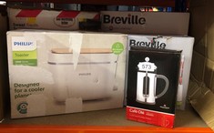 QUANTITY OF KITCHEN & APPLIANCES ITEMS TO INCLUDE BREVILLE BLEND ACTIVE PERSONAL BLENDER & SMOOTHIE MAKER | 350W | 2 PORTABLE BLEND ACTIVE BOTTLES (600ML) | LEAK PROOF LIDS | WHITE & GREEN [VBL246]: