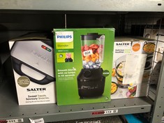 QUANTITY OF KITCHEN & APPLIANCES ITEMS TO INCLUDE PHILIPS BLENDER 3000 SERIES, PROBLEND SYSTEM, 1.9L MAXIMUM CAPACITY, 1L EFFECTIVE CAPACITY, 450W, 1 SPEED SETTING + PULSE, PLASTIC JAR, BLACK, (HR204