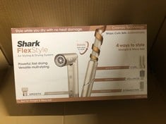 SHARK FLEXSTYLE [HD430 SLUK] 4-IN-1 AIR STYLER & HAIR DRYER FOR STRAIGHT & WAVY HAIR: AUTO-WRAP CURLERS, PADDLE BRUSH, OVAL BRUSH AND CONCENTRATOR, NO HEAT DAMAGE, STONE, 1.0 COUNT, 0.38 KILOGRAMS.::