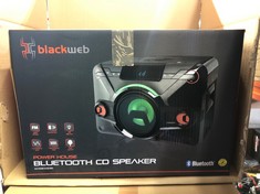 2X BLACKWEB POWERHOUSE BLUETOOTH CD SPEAKERS WITH REAR BASS PORT: LOCATION - F