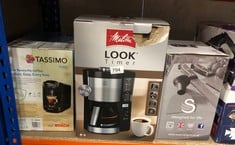 QUANTITY OF KITCHEN & APPLIANCES ITEMS TO INCLUDE MELITTA FILTER COFFEE MACHINE, LOOK V TIMER MODEL, MODEL NUMBER 1025-08, STAINLESS STEEL, BLACK: LOCATION - F