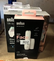 QUANTITY OF HEALTH & BEAUTY ITEMS TO INCLUDE BRAUN FACE MINI HAIR REMOVER, FACIAL HAIR REMOVER FOR WOMEN MINI-SIZED DESIGN FOR PORTABILITY, EFFICIENT FACIAL HAIR REMOVAL ANYTIME, ANYWHERE, WITH SMART