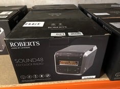 3 X ROBERTS SOUND 48 DAB/DAB+/FM STEREO CLOCK RADIO WITH CD, BLUETOOTH, USB PLAYBACK/CHARGING: LOCATION - F