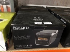 3 X ROBERTS SOUND 48 DAB/DAB+/FM STEREO CLOCK RADIO WITH CD, BLUETOOTH, USB PLAYBACK/CHARGING: LOCATION - F