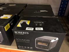 3 X ROBERTS SOUND 48 DAB/DAB+/FM STEREO CLOCK RADIO WITH CD, BLUETOOTH, USB PLAYBACK/CHARGING: LOCATION - F