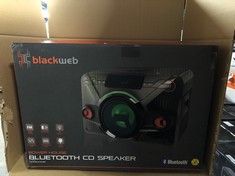 2X BLACKWEB POWERHOUSE BLUETOOTH CD SPEAKERS WITH REAR BASS PORT: LOCATION - F