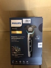 PHILIPS SHAVER SERIES 9000, WET AND DRY ELECTRIC SHAVER, DARK CHROME, WITH LIFT & CUT SHAVING SYSTEM AND SKIN IQ TECHNOLOGY, POP-UP TRIMMER, BEARD STYLER, CLEANING POD, CHARGING STAND, MODEL S9987/59