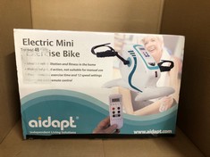 AIDAPT POWER ASSISTED PORTABLE LOW JOINT IMPACT FITNESS REHABILITATION PEDAL CYCLE EXERCISER WITH LOW NOISE, SPEED CONTROL AND REMOTE LCD DISPLAY FOR LEG AND ARM EXERCISES, WHITE.: LOCATION - A