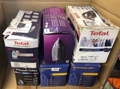 QUANTITY OF KITCHEN & APPLIANCES ITEMS TO INCLUDE TEFAL STEAM IRON, EXPRESS STEAM, 2600 WATTS, BLUE AND GREY, FV2882, 0.27L: LOCATION - G