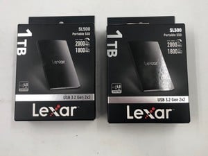 X2 LEXAR 1TB SL500 PORTABLE SSD.: LOCATION - A RACK