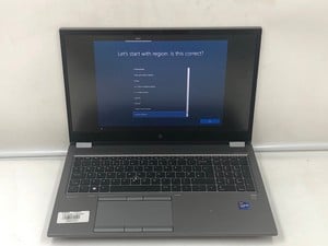 DELL HP ZBOOK FURY G8 MOBILE WORKSTATION 1TB LAPTOP MODEL NO HSN-C13C-5. INTEL CORE I9-11950H @ 2.60GHZ, 64GB RAM, 15.6" SCREEN: LOCATION - END OF B RACK