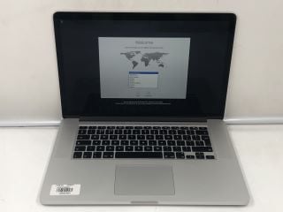 APPLE MACBOOK PRO (2015) 256GB LAPTOP: MODEL NO A1398. INTEL CORE I7-4770HQ, 16GB RAM,: LOCATION - B RACK