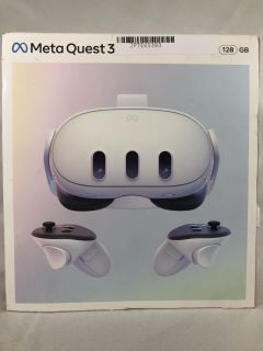 META QUEST 3 128 GB VR HEADSET: MODEL NO S3A: LOCATION - B RACK