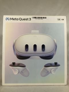 META QUEST 3 128 GB VR HEADSET: MODEL NO S3A: LOCATION - B RACK