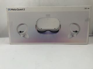 META 128GB QUEST 2 VR HEADSET: MODEL NO KW49CM: LOCATION - B RACK