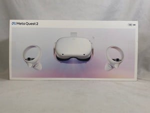 META QUEST 2 128GB V.R HEADSET MODEL NO KW49CM: LOCATION - A RACK