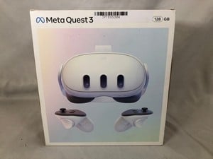 META QUEST 3 128GB V.R HEADSET (RRP - £479) MODEL NO S3A: LOCATION - A RACK