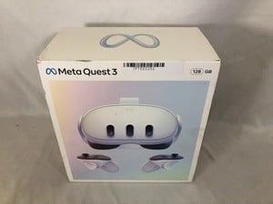 META QUEST 3 128GB V.R HEADSET (RRP - £479) MODEL NO S3A: LOCATION - A RACK