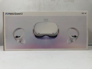 META 128GB QUEST 2 VR HEADSET MODEL NO KW49CM: LOCATION - A RACK