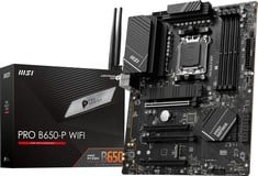 1 X MSI PRO B650-P WIFI PROSERIES MOTHERBOARD , AMD AM5, ATX, DDR5, PCIE 4.0, M.2, SATA 6GB/S, USB 3.2 GEN 2, HDMI/DP, WI-FI 6E, AMD RYZEN 7000 SERIES DESKTOP PROCESSORS, . RRP £150: LOCATION - A RAC