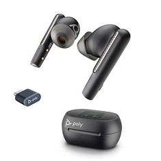 1 X POLY VOYAGER FREE 60+ UC TRUE WIRELESS EARBUDS (PLANTRONICS) – NOISE-CANCELING MICS FOR CLEAR CALLS – ANC – SMART CHARGE CASE W/TOUCH CONTROLS–COMPATIBLE W/IPHONE, ANDROID, PC/MAC, ZOOM, TEAMS. R