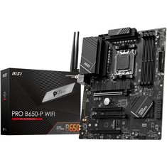 1 X MSI PRO B650-P WIFI PROSERIES MOTHERBOARD , AMD AM5, ATX, DDR5, PCIE 4.0, M.2, SATA 6GB/S, USB 3.2 GEN 2, HDMI/DP, WI-FI 6E, AMD RYZEN 7000 SERIES DESKTOP PROCESSORS, . RRP £150:: LOCATION - A RA