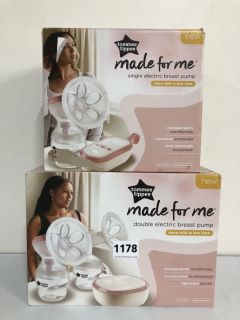 2 X ASSORTED ITEMS TO INC TOMMEE TIPPEE DOUBLE ELECTRIC BREAST PUMP