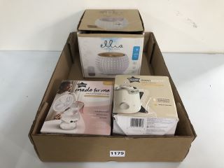 BOX OF ASSORTED ITEMS TO INC TOMMEE TIPPEE MANUAL BREAST PUMP