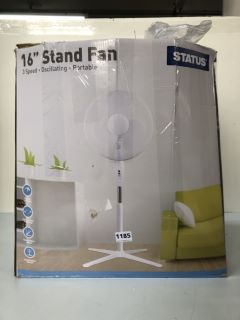 3 X ASSORTED ITEMS TO INC 16" STATUS STAND FAN