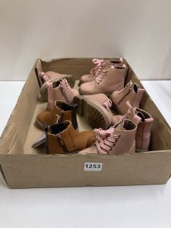 BOX OF FOOTWEAR TO INC JOHN LEWIS COCO PINK CHILDREN'S BOOTS VARIOUS SIZES (629447)